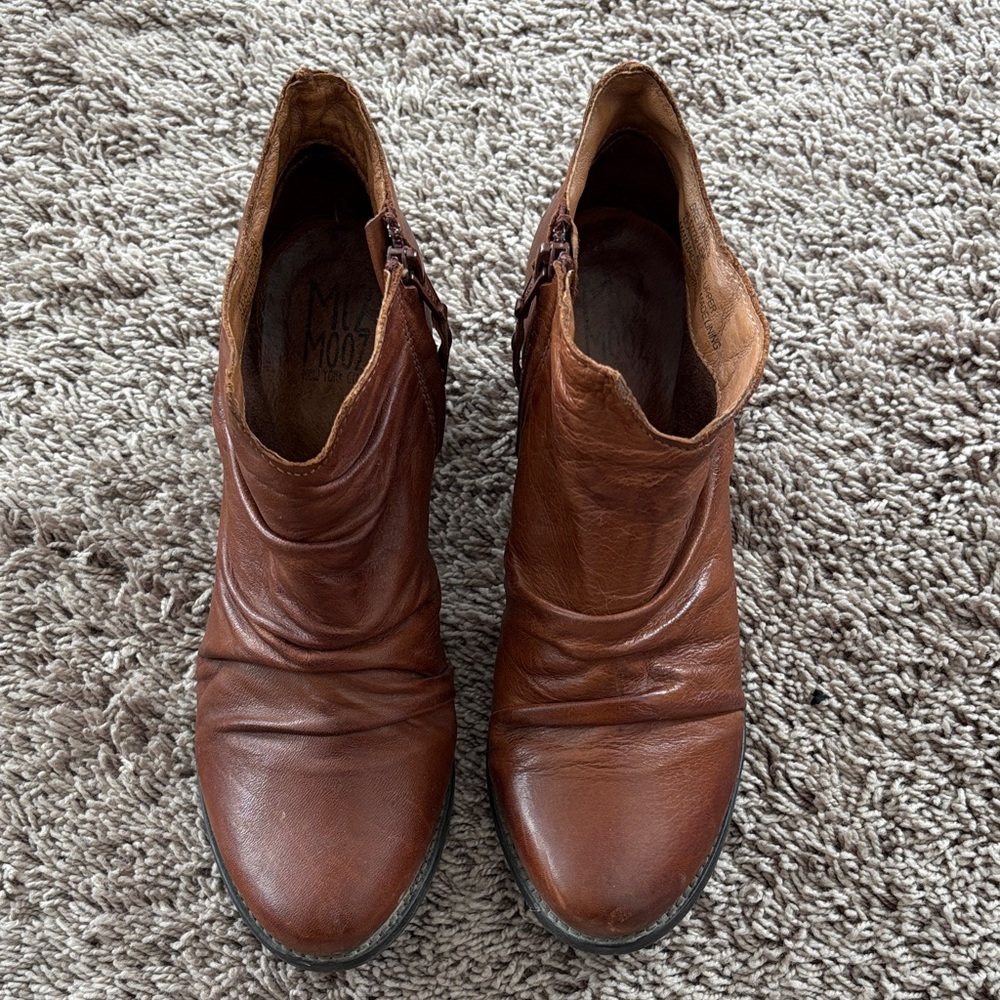 Miz Mooz Chestnut Leather Women’s Boots